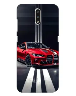 Чохол для Nokia 2.3 з картинкою «Червона BMW на дорозі»