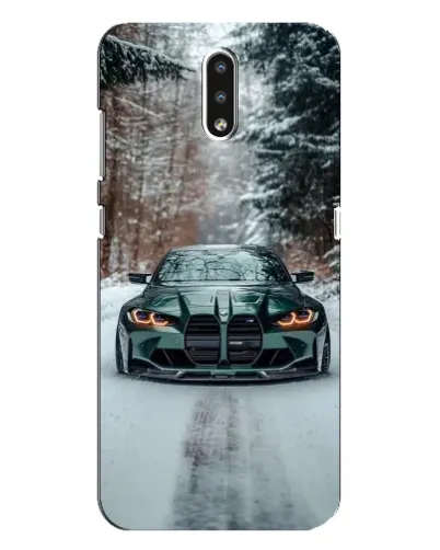Чохол для Nokia 2.3 з картинкою «BMW у зимовому лісі»