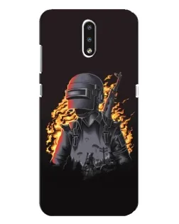 Чохол для Nokia 2.3 з картинкою «PUBG — вогняний силует» Чохол для Nokia 2.3 з картинкою «PUBG — вогняний силует»