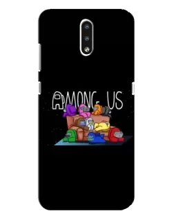 Чехол для Nokia 2.3 с картинкой «Логотип Among Us» Чехол для Nokia 2.3 с картинкой «Логотип Among Us»