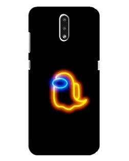 Чехол для Nokia 2.3 с картинкой «Among Us неоновое сияние»