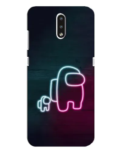 Чехол для Nokia 2.3 с картинкой «Among Us неон-арт» Чехол для Nokia 2.3 с картинкой «Among Us неон-арт»