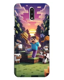 Чехол для Nokia 2.3 с картинкой «Стив на ферме» Чехол для Nokia 2.3 с картинкой «Стив на ферме»