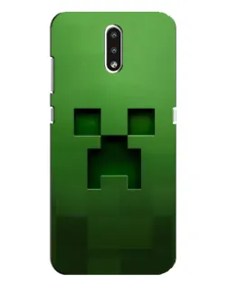 Чехол для Nokia 2.3 с картинкой «Крипер микро-дизайн»