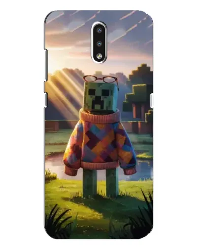 Чехол для Nokia 2.3 с картинкой «Крипер в свитере»