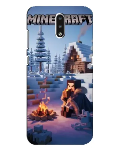 Чехол для Nokia 2.3 с картинкой «Зимний Minecraft»