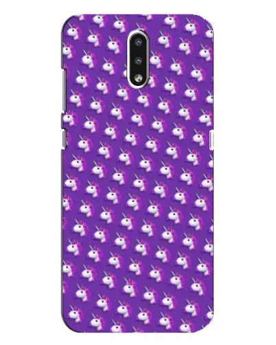 Чехол для Nokia 2.3 с картинкой «Единороги на фиолетовом»
