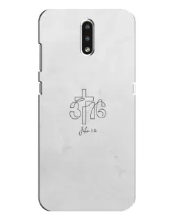Чохол для Nokia 2.3 з картинкою «Івана 3:16 Хрест» Чохол для Nokia 2.3 з картинкою «Івана 3:16 Хрест»