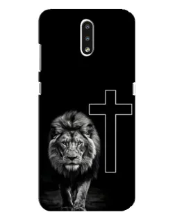 Чохол для Nokia 2.3 з картинкою «Лев та Хрест» Чохол для Nokia 2.3 з картинкою «Лев та Хрест»