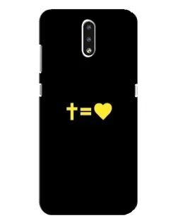 Чохол для Nokia 2.3 з картинкою «Серце та Хрест»