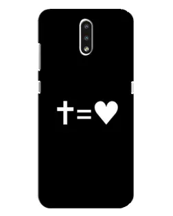 Чохол для Nokia 2.3 з картинкою «Хрест та Серце»