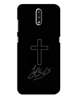 Чехол для Nokia 2.3 с картинкой «Графический крест Jesus»