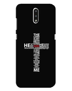 Чехол для Nokia 2.3 с картинкой «Текстовый крест»