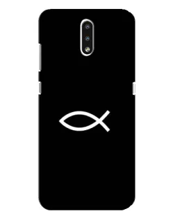 Чехол для Nokia 2.3 с картинкой «Символ рыбы Jesus»