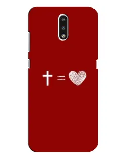 Чехол для Nokia 2.3 с картинкой «Уравнение любви»