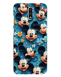 Чехол для Nokia 2.3 с картинкой «Паттерн Микки и Минни»