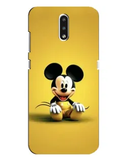 Чехол для Nokia 2.3 с картинкой «Микки на желтом»