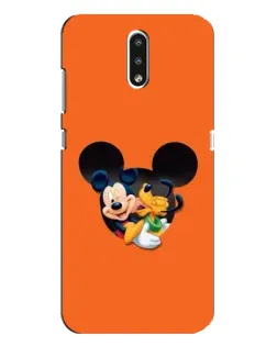 Чехол для Nokia 2.3 с картинкой «Сердце Микки Минни»