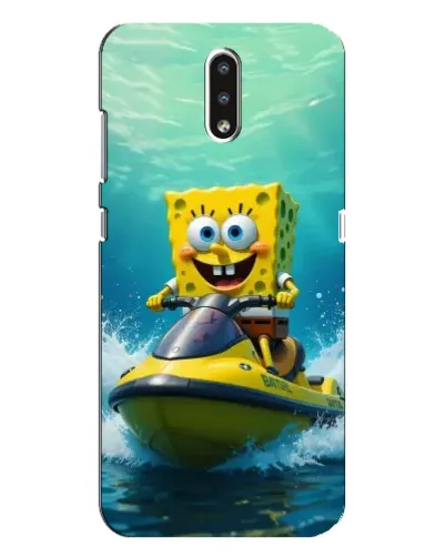 Чехол для Nokia 2.3 с картинкой «Спанч Боб на гидроцикле»