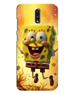 Чехол для Nokia 2.3 с картинкой «Губка Боб прыгает»