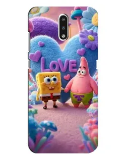 Чехол для Nokia 2.3 с картинкой «Губка Боб Патрик»