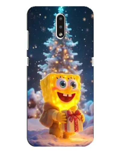 Чехол для Nokia 2.3 с картинкой «Рождественский Спанч Боб»