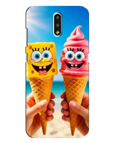 Чехол для Nokia 2.3 с картинкой «Спанч Боб мороженое»