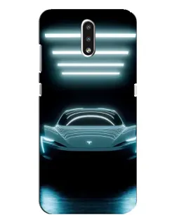 Чохол для Nokia 2.3 з картинкою «Tesla в неоні» Чохол для Nokia 2.3 з картинкою «Tesla в неоні»