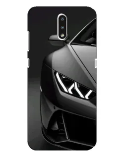 Чехол для Nokia 2.3 с картинкой «Lamborghini фары детализация»