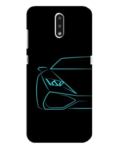 Чехол для Nokia 2.3 с картинкой «Голубой силуэт Lamborghini» Чехол для Nokia 2.3 с картинкой «Голубой силуэт Lamborghini»