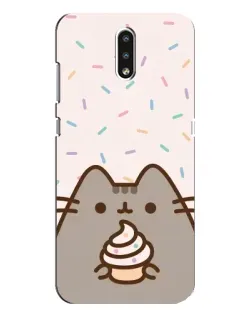 Чехол для Nokia 2.3 с картинкой «Пушин с кексом»