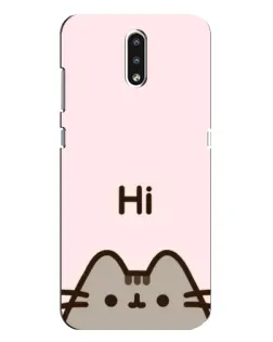 Чехол для Nokia 2.3 с картинкой «Пушин говорит Hi»