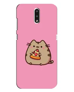 Чехол для Nokia 2.3 с картинкой «Пушин с пиццей»