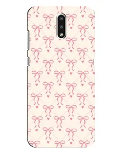 Чехол для Nokia 2.3 с картинкой «Розовые бантики Coquette»