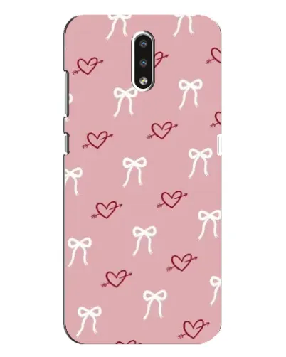 Чехол для Nokia 2.3 с картинкой «Сердца и банты» Чехол для Nokia 2.3 с картинкой «Сердца и банты»