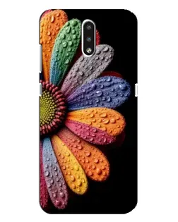 Чехол для Nokia 2.3 с картинкой «Радужный цветок»