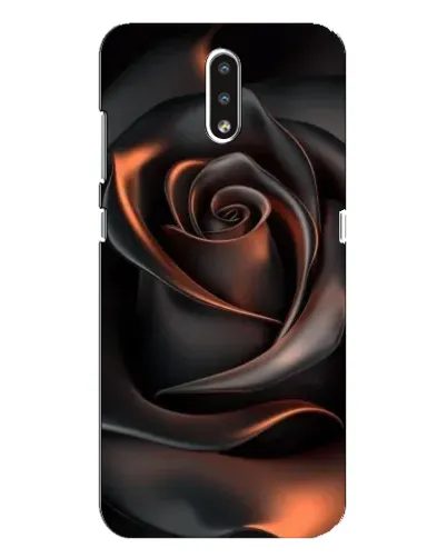 Чехол для Nokia 2.3 с картинкой «Шелковая черная роза»