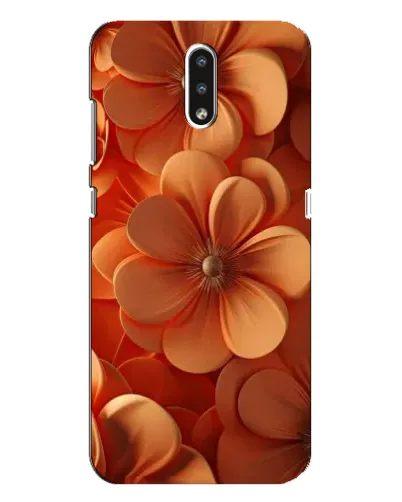 Чехол для Nokia 2.3 с картинкой «Оранжевый макро цветок»
