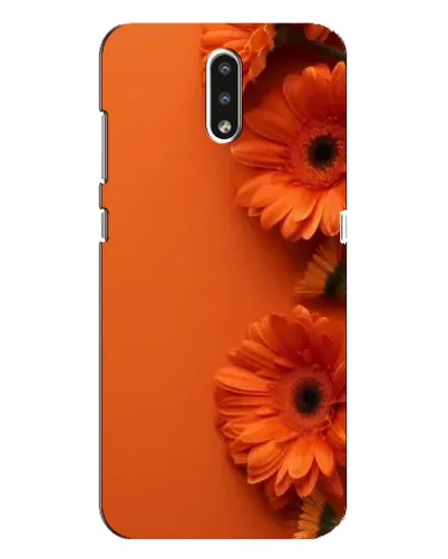 Чехол для Nokia 2.3 с картинкой «Оранжевые герберы»