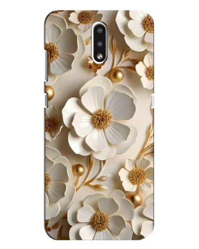 Чехол для Nokia 2.3 с картинкой «Белие бумажние  цвети»