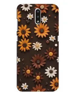 Чехол для Nokia 2.3 с картинкой «Узор из маленьких подсолнухов»