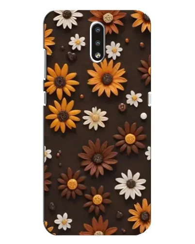 Чехол для Nokia 2.3 с картинкой «Узор из маленьких подсолнухов»