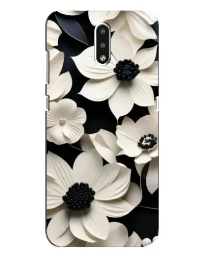Чехол для Nokia 2.3 с картинкой «Объемные белые цветы»