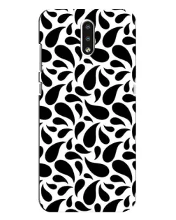 Чехол для Nokia 2.3 с картинкой «Контрастные черные капли»