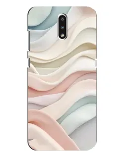 Чехол для Nokia 2.3 с картинкой «Пастельные нежные волны»