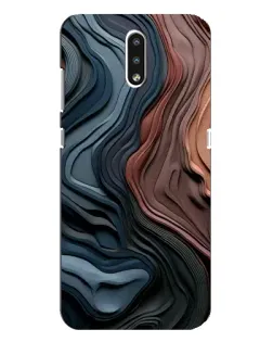 Чехол для Nokia 2.3 с картинкой «Цветные волны каньона»