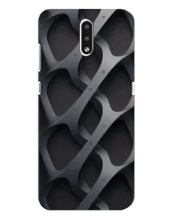 Чехол для Nokia 2.3 с картинкой «Объемное серое плетение»