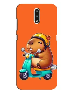 Чохол для Nokia 2.3 з картинкою «Капібара на скутері» Чохол для Nokia 2.3 з картинкою «Капібара на скутері»