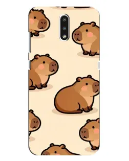 Чохол для Nokia 2.3 з картинкою «Паттерн милих капібар» Чохол для Nokia 2.3 з картинкою «Паттерн милих капібар»