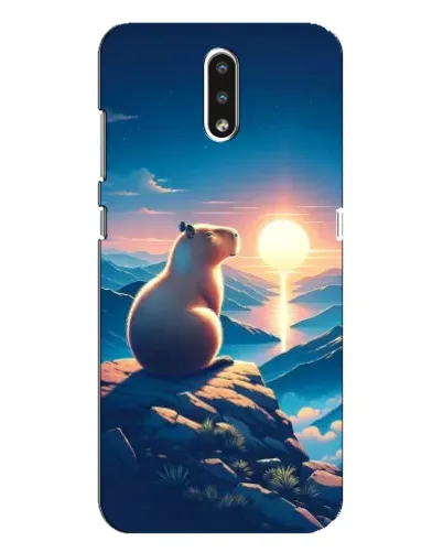 Чохол для Nokia 2.3 з картинкою «Захід сонця з капібарою»